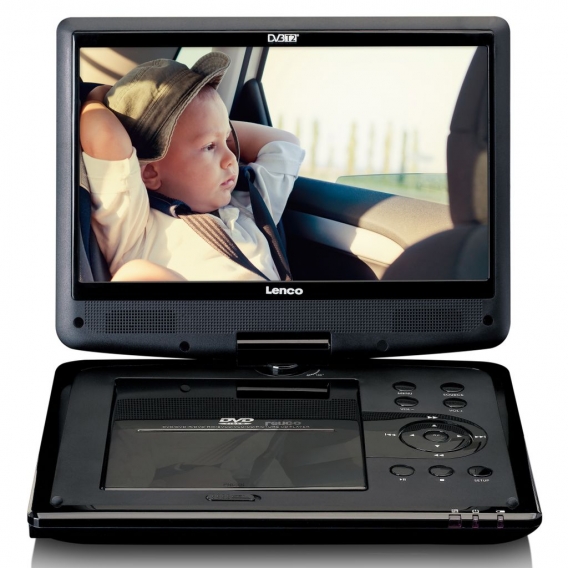 Lenco DVP 1064BK 10 Tragbarer DVD Player mit HD DVB T2 Empfänger