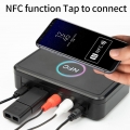 NFC Bluetooth 5.0-Empf?nger Drahtloser Audio-Empf?nger-Adapter mit Mikrofon Cinch AUX-Ausgang U Disk Musikwiedergabe fš¹r Kopfh?