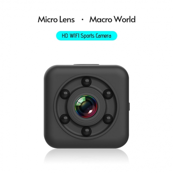 1080P Mini-Mikrokamera Full HD-Video Drahtlose Kamera Nachtsicht-Audio-Bewegungserkennung fuer Baby Pet Outdoor-Bueroauto Home S