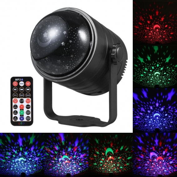 USB Powered Disco Ball Licht mit Fernbedienung 6 Farben Party Lights BT Musik Lautsprecher Sound Aktiviert Blitzlicht LEDs Buehn