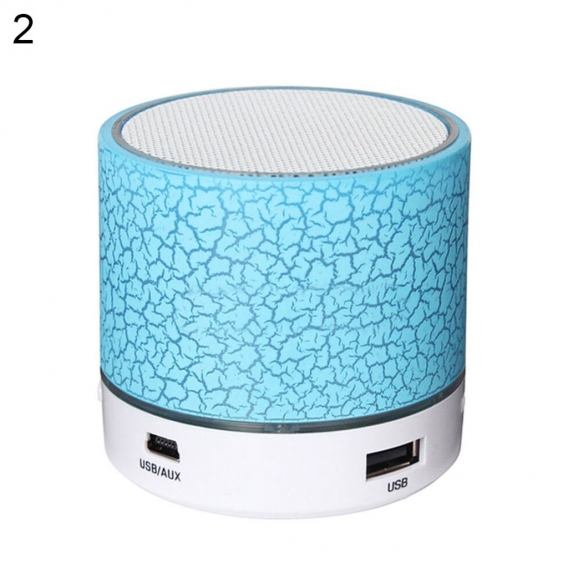 LED Mini tragbarer drahtloser Bluetooth-Lautsprecher USB-Musik im Freien Play Play Blau 118,68 g