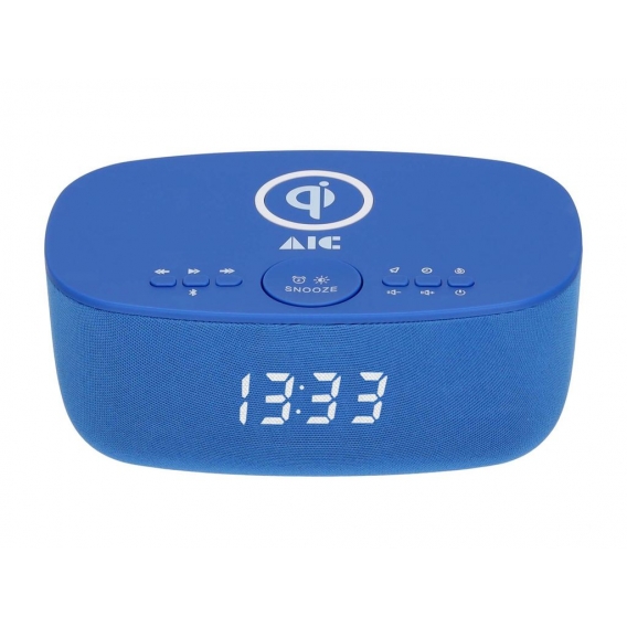 AIC Bluetooth Radio, FM Tuner, 6W Lautsprecher, Induktives Laden, blau