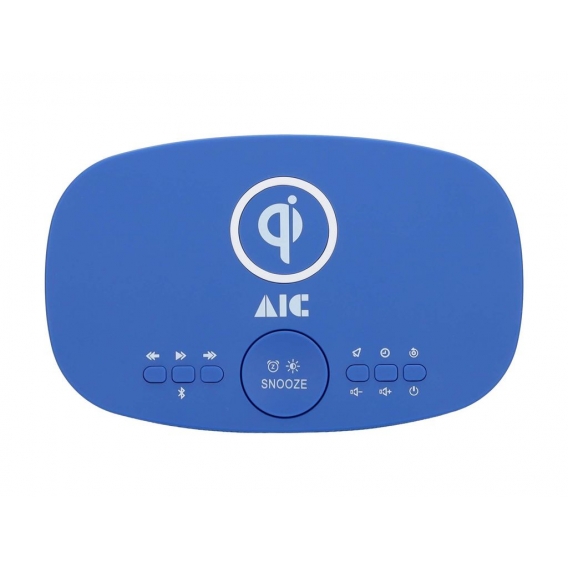 AIC Bluetooth Radio, FM Tuner, 6W Lautsprecher, Induktives Laden, blau