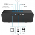 Bluetooth Lautsprecher, Wireless V5.0 Bluetooth Speaker mit Dual-Treiber Bass & FM Radio, 8-10h Spielzeit, Freisprechfunktion, A