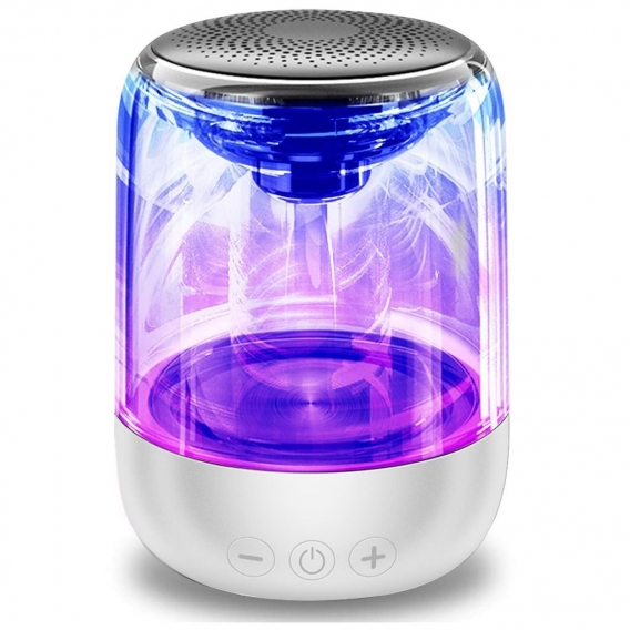 Bluetooth Lautsprecher,tragbar verstellbar 7 Farben 360 ° Stereo-Sound Kristallglas Musik Speaker mit 8 Stunden Spielzeit, funkt