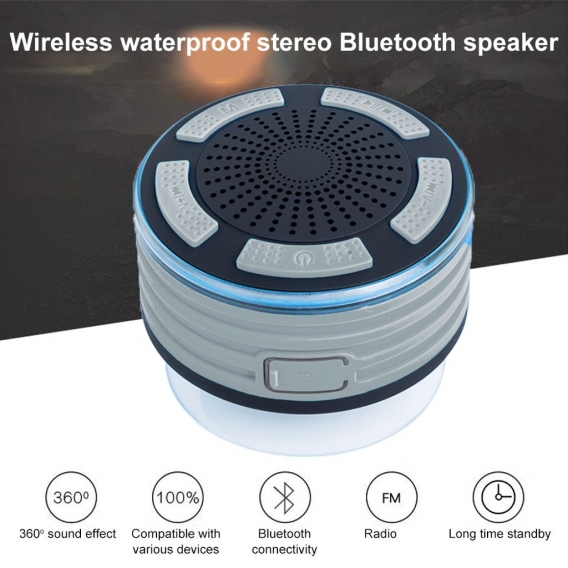 Dusche Lautsprecher, wasserdicht IPX7 Tragbare Wireless Bluetooth 4.0 Lautsprecher mit Super Bass und HD Sound, perfekte Lautspr