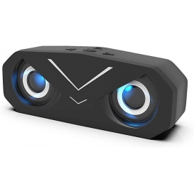 More about Pyzl Bluetooth-Lautsprecher, tragbarer kabelloser Bluetooth 5.0-Lautsprecher mit tiefen Bass-LED-Leuchten, AUX TF-Subwoofer-Ster