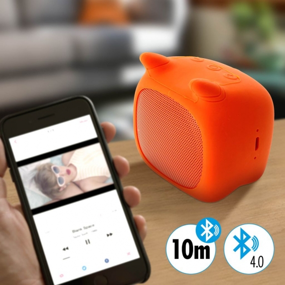 Qushini Bull, 3W Wireless Mini Bluetooth Lautsprecher - Orange