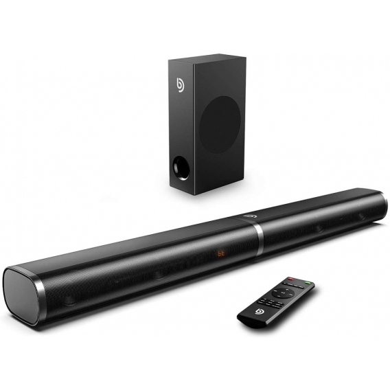 Soundbar mit Subwoofer 2.1 Kanal,BOMAKER 190W Soundbar fš¹r TV Gert, Bluetooth 5.0, Einstellbarer Bass und DSP-Technologie(mit H