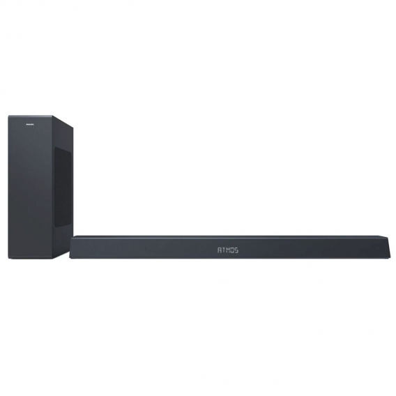 PHILIPS TAB8405 - Soundbar Bluetooth 2.1 Wireless-Subwoofer - 240 W - Dolby Atmos - DTS PLAY FI-kompatibel - Schwarz