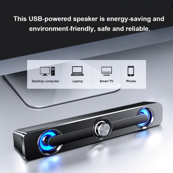 SADA V-111 Computerlautsprecher USB-Kabel Leistungsstarke Bar Stereo Subwoofer Basslautsprecher Surround Soundbox