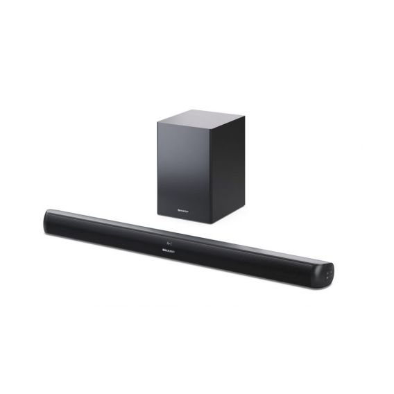 SHARP HT-SBW202 2.1 Soundbar (200 Watt) mit drahtlosem Subwoofer (USB, HDMI, Bluetooth), Schwarz