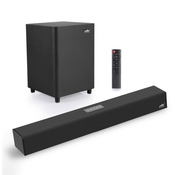 ele ELEOPTION 100W TV SoundBar 2.1 Bluetooth-Lautsprecher 5.0 Heimkinosystem 3D-Surround-Soundbar-Fernbedienung mit Subwoofer Fü