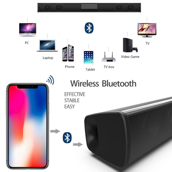 Bluetooth Soundbar Home Surround SoundBar für PC Theater TV Lautsprecher