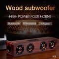 Schlanke Form Holz Bluetooth Lautsprecher Soundbar Bar Telefon für Computer Laptop Outdoor Indoor Farbe Dunkelbraun