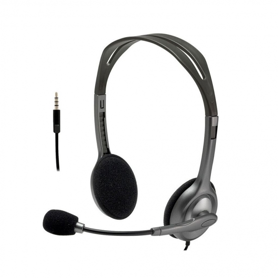 AcserGery Logitech H111 Multifunktionales, am Kopf montiertes, kabelgebundenes Stereo-Headset mit Rauschunterdrückungsmikrofon f