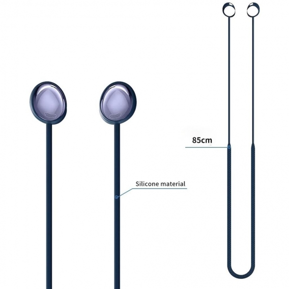 Pyzl 85 cm Silikon-Anti-Verlust-Kopfhörer-Bügel-Schnur-Seil für Samsung Galaxy Buds Pro / Drahtlose Bluetooth-Kopfhörer-Hänge-La