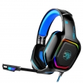 Gaming-Headset mit Mikrofon und RGB-Licht Schwarz / Blau