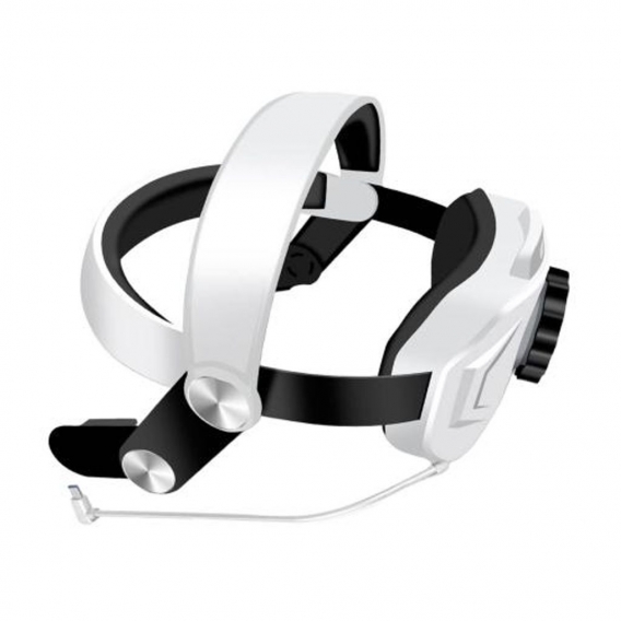 2-in-1-VR-Kopfband, verstellbar mit Akku, Schutz, Ausgleichsgewicht, Ersatzkopfband, für  Quest 2 Headset-Zubehör, weiß