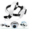 2-in-1-VR-Kopfband, verstellbar mit Akku, Schutz, Ausgleichsgewicht, Ersatzkopfband, für  Quest 2 Headset-Zubehör, weiß