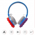 Bluetooth-Headset, kabelloses Stereo-Headset mit integriertem Mikrofon, geeignet für Handy / iPad / Laptop und PC(Blau)