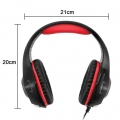 Headset mit mikrofon für PS4 Xbox One, Surround Sound Gaming Headset für  Laptop, Mac, IOS/Android Device(black red)