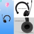Bluetooth Headset, Headset Bluetooth Mit Mikrofon, Rauschunterdrückung Headset mit Geräuschunterdrückung, bequemes Extra Kissen,