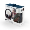 Gembird Stereo-Headset MHS-03-BKRD Eingebautes Mikrofon, Kopfbügel/On-Ear, 3,5 mm Klinke, Schwarze Farbe mit rotem Ring