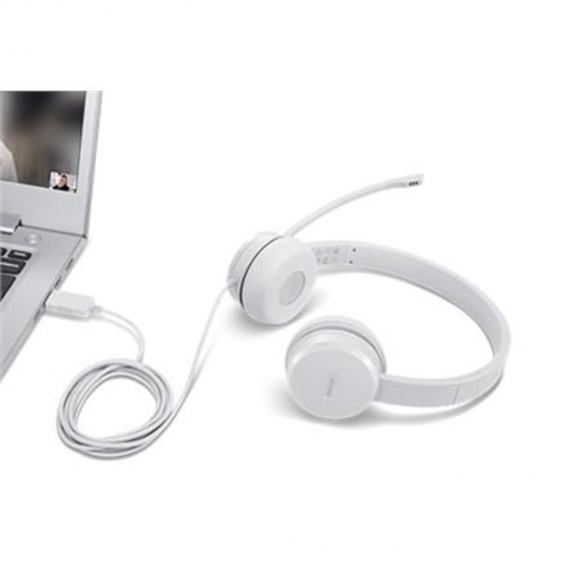 Lenovo Zubehör 110 Stereo USB Headset Lenovo Stereo USB Headset 110 Mikrofon, USB 2.0 Typ A, Weiß