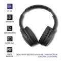 Qoltec 50851 - Drahtloses Headset mit Mikrofon Super Bass | Dynamisch | BT | Schwarz