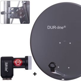 More about DUR-line MDA 80 Satellitenschüssel anthrazit + Quad LNB