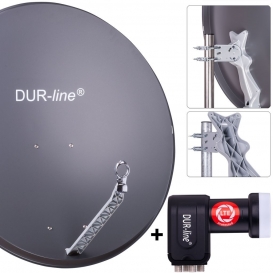 More about DUR-line Select 85/90cm Komplettanlage anthrazit + Quad LNB