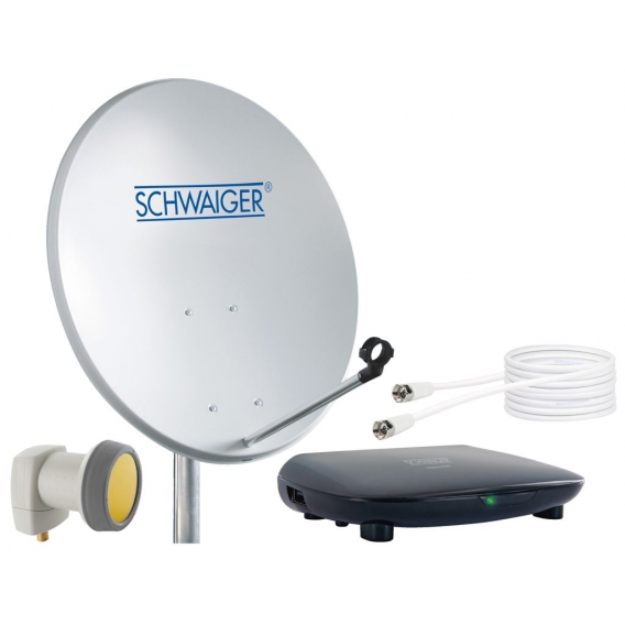 SCHWAIGER -719758- SAT Set, Satelliten Anlage, Hellgrau