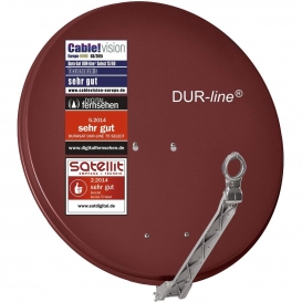 More about DUR-line Select 75/80cm Rot Satelliten-Schüssel - 3 x Test +  + Aluminium Sat-Spiegel