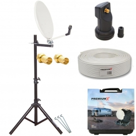 More about PremiumX Camping Satelliten Koffer Mobil Single LNB Kabel Dreibein Stativ F-Stecker