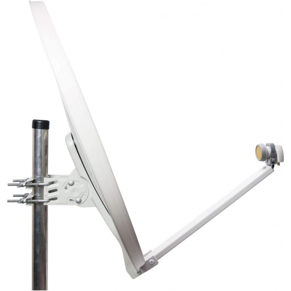 SCHWAIGER -SPI910.0- Aluminium Offset Antenne (Ø 88 cm), Hellgrau