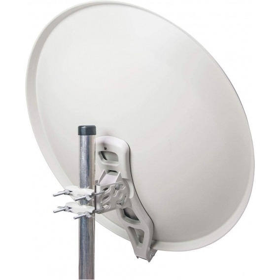 SCHWAIGER -SPI910.0- Aluminium Offset Antenne (Ø 88 cm), Hellgrau