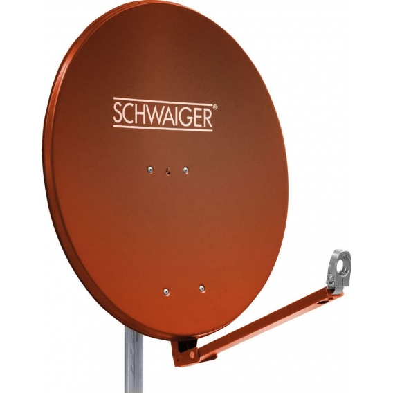 SCHWAIGER -SPI910.2- Aluminium Offset Antenne (Ø 88 cm), Ziegelrot