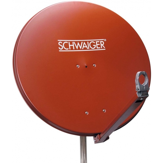 SCHWAIGER -SPI910.2- Aluminium Offset Antenne (Ø 88 cm), Ziegelrot