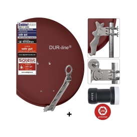 More about DUR-line Select 75/80cm Komplettanlage ziegelrot + Single LNB