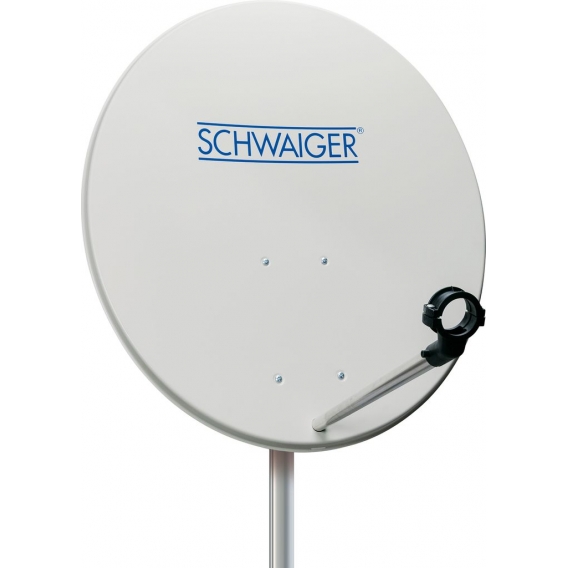 SCHWAIGER -ALD0013- Satellitenanlage (80 cm + Twin LNB + Receiver) mit HDTV Empfang für bis zu zwei Teilnehmer