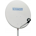 SCHWAIGER -ALD0013- Satellitenanlage (80 cm + Twin LNB + Receiver) mit HDTV Empfang für bis zu zwei Teilnehmer