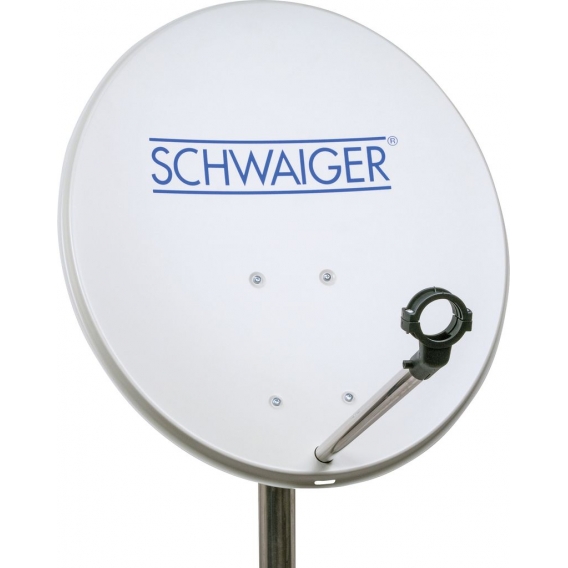 SCHWAIGER -ALD0012- Satellitenanlage (55 cm + Single LNB + Receiver) mit HDTV Empfang für einen Teilnehmer