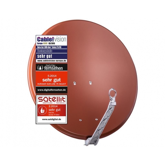 DUR-line Select 75/80 Rot OL Alu Sat-Antenne ohne Logo