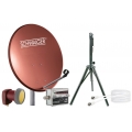 SCHWAIGER -719819- SAT Set, Satelliten Anlage, Ziegelrot