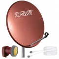 SCHWAIGER -719741- SAT Set, Satelliten Anlage, Ziegelrot