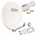 SET Fuba Sat Satelliten Anlage Spiegel Antenne Schüssel ALU DAL800 + LNB 1 - 8 Teilnehmer Weiss 2 Teilnehmer