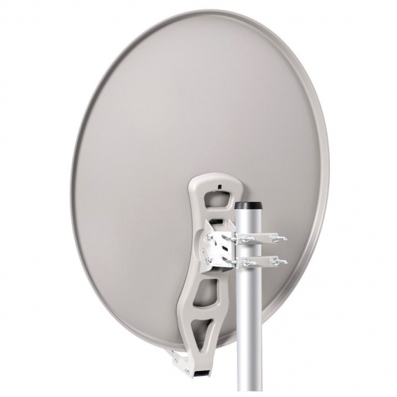 SET Fuba Sat Satelliten Anlage Spiegel Antenne Schüssel ALU DAL800 + LNB 1 - 8 Teilnehmer Hellgrau 1 Teilnehmer