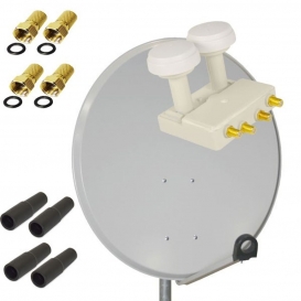 More about PremiumX SAT Anlage 80cm Antenne Aluminium Quad Monoblock WE F-Stecker