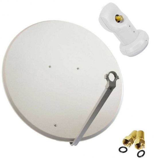 PremiumX SAT Anlage 100cm Satellitenschüssel Single LNB 2x F-Stecker